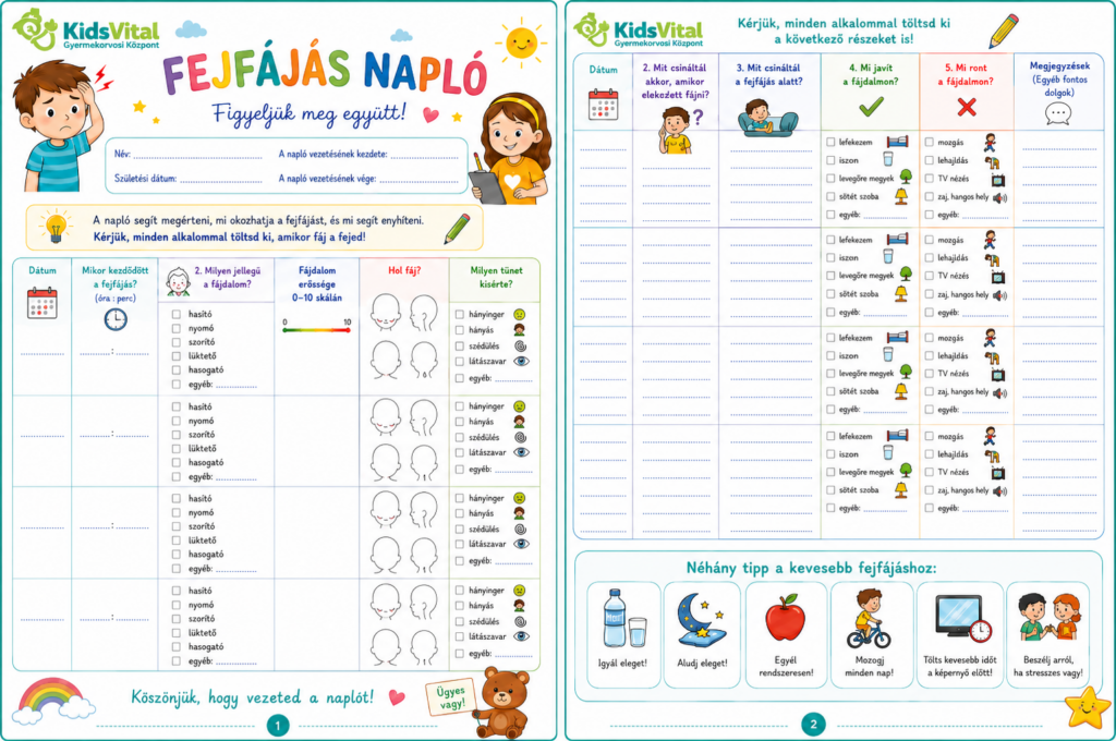 Fejfájás napló